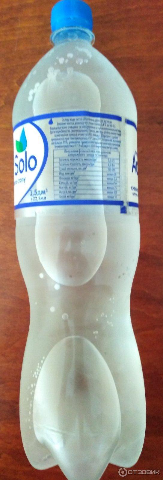 Питьевая вода сильногазированная Aqua Solo фото