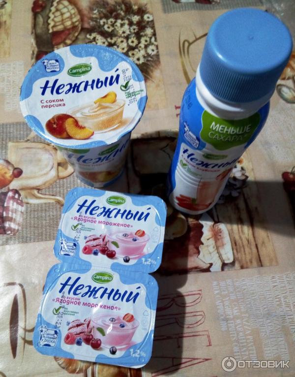 Продукт йогуртный пастеризованный Campina Нежный фото