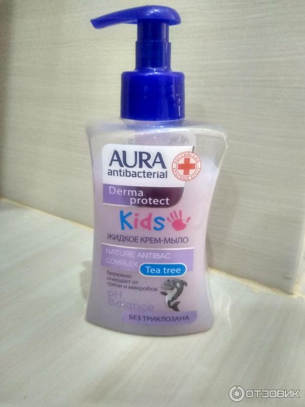 Жидкое крем-мыло Aura Antibacterial Kids фото