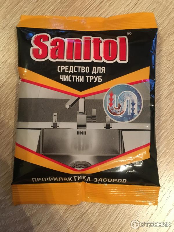 Средство для чистки труб Sanitol профилактика засоров фото