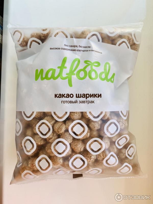 Natfood какао шарики без сахара