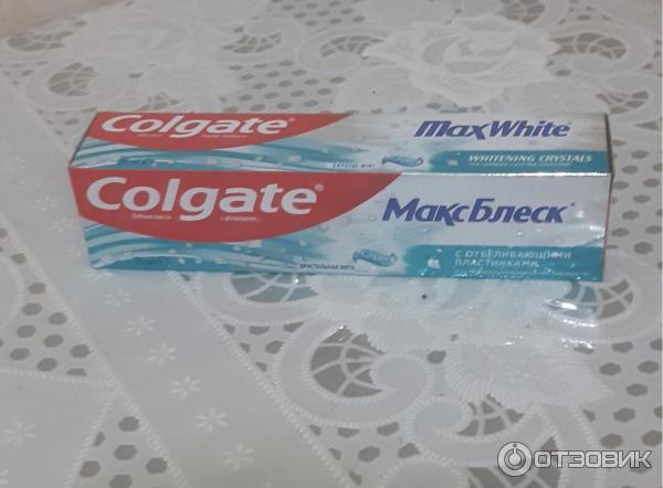 Зубная паста Colgate Макс Блеск с отбеливающими пластинками фото