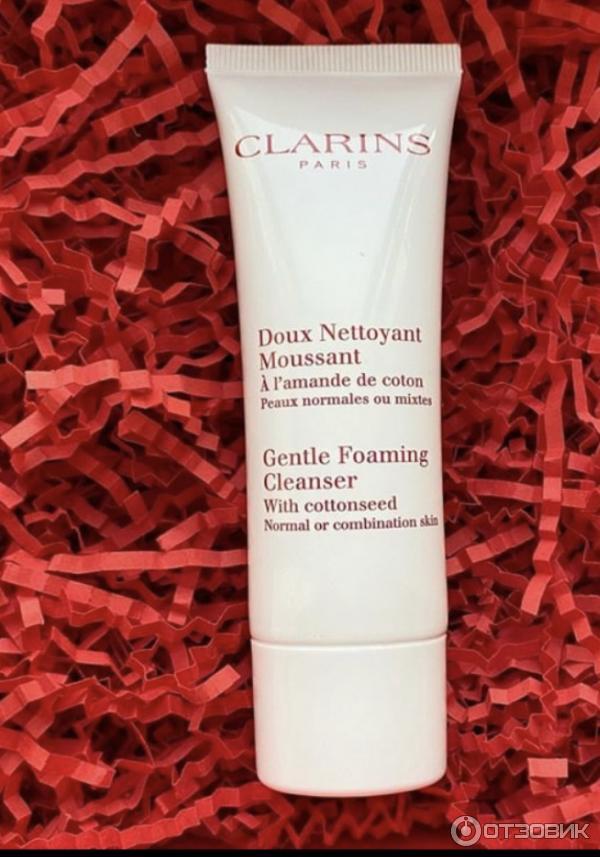 Очищающий пенящийся крем Clarins с экстрактом хлопка для жирной и комбинированной кожи фото