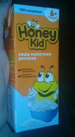 Детская кашка молочная рисовая Honey Kid фото