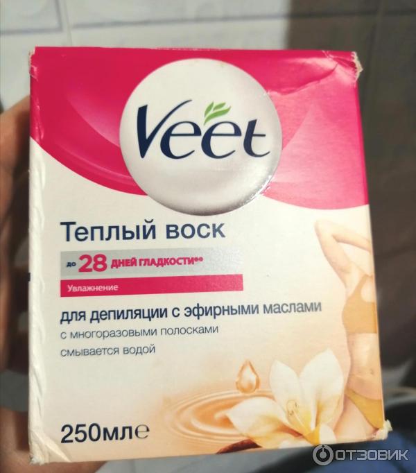 Теплый воск для депиляции Veet с эфирными маслами фото