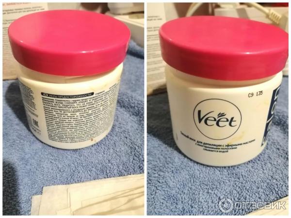 Теплый воск для депиляции Veet с эфирными маслами фото