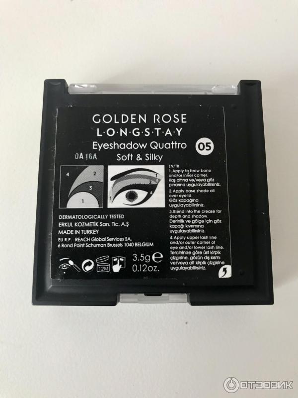 Тени для век Golden Rose Longstay Eyeshadow Quattro фото