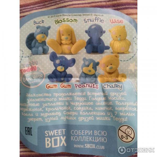 Мармелад жевательный Sweet box с подарком в наборе Tatty Teddy & Blue nose friends фото