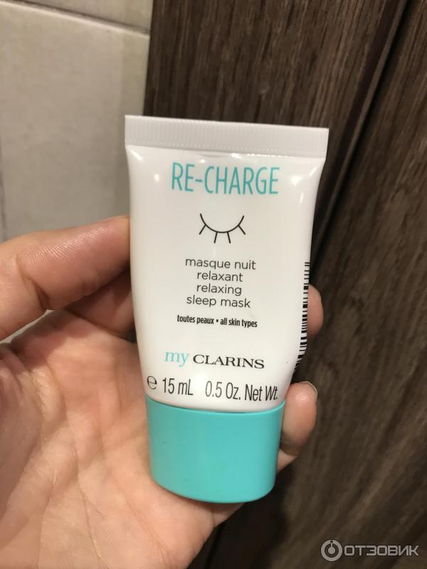 Маска для лица ночная несмываемая Clarins re-charge фото