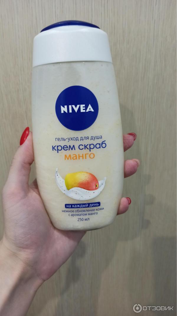 Гель-уход для душа Nivea Крем скраб манго фото