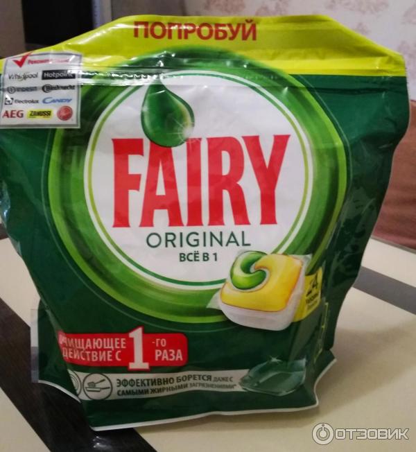 Капсулы для посудомоечной машины FAIRY Original все в 1 фото