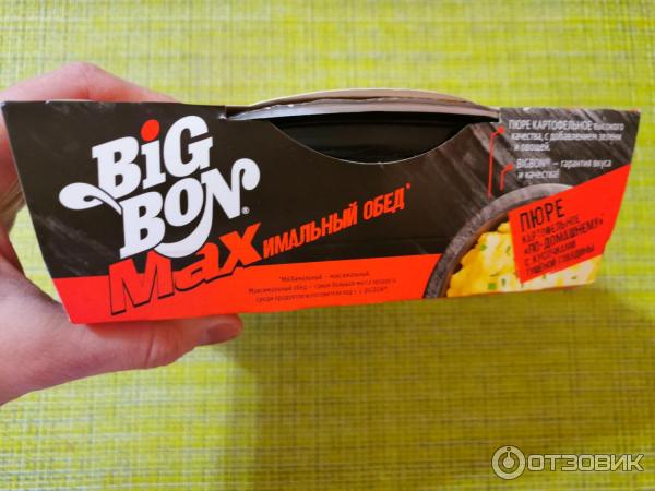 Готовый обед Big Bon Пюре картофельное с тушеной говядиной в собственном соку фото