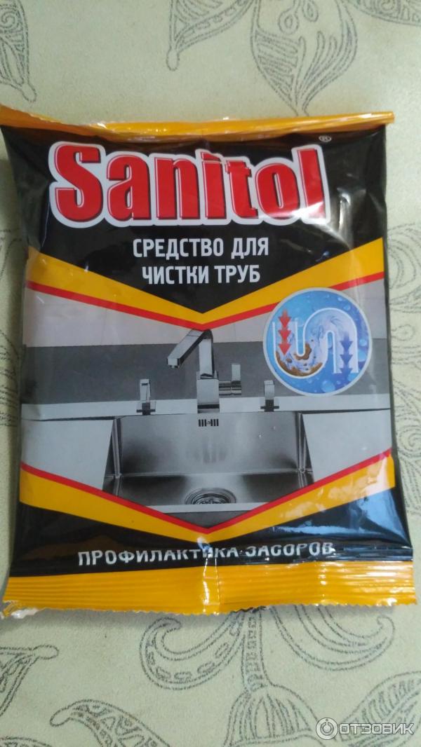 Средство для чистки труб Sanitol профилактика засоров фото