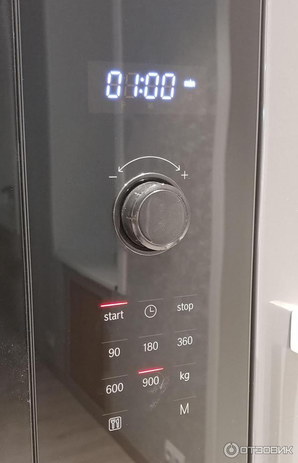 Встраиваемая микроволновая печь Bosch BFL554MBO, часы, таймер, мощность