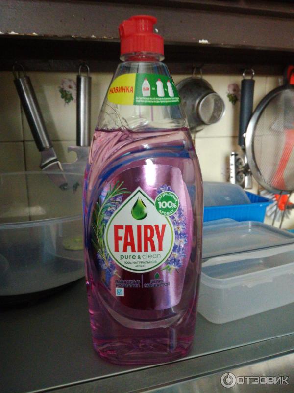 Средство для мытья посуды Fairy Pure&clean (лаванда) фото