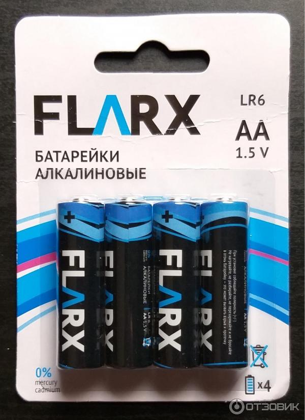 Алкалиновые батарейки Flarx AA 1,5 V фото