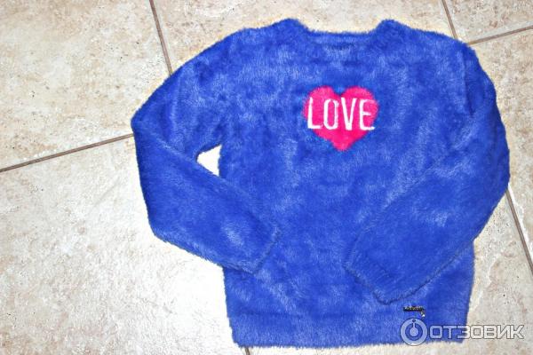 Свитер для девочки Fluffy Heart Love Sweater Blue фото