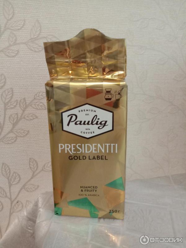 Кофе натуральный молотый Paulig Presidentti Gold Label фото