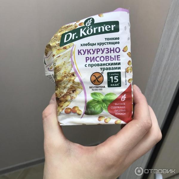 Тонкие хлебцы Dr.Korner кукурузно-рисовые с прованскими травами фото