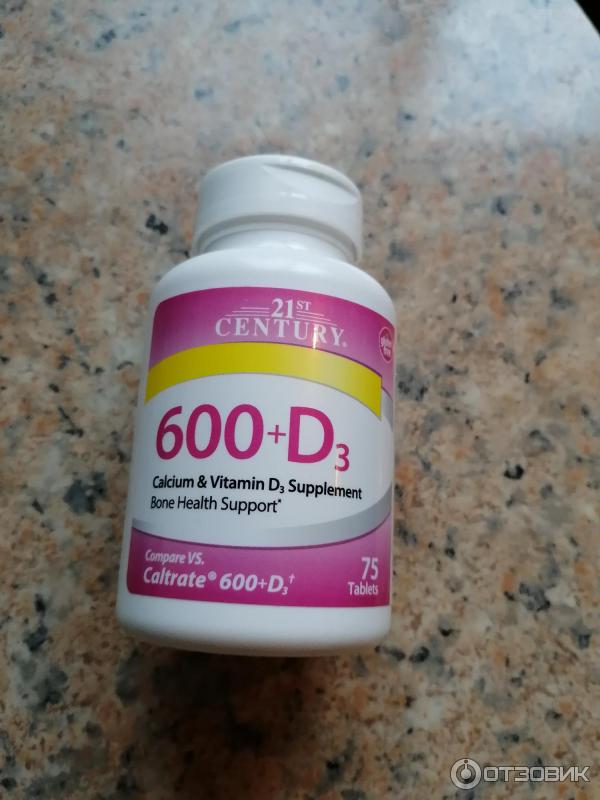 Витамины 21st Century Health Care Calcium 600 D3